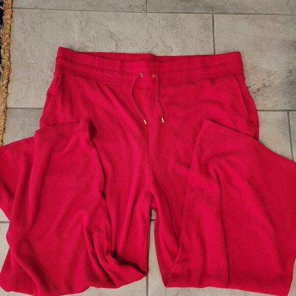 Ralph Lauren Black Label Waffle Knit Wide Leg Lounge Pants with Pockets size 2X - Picture 1 of 9